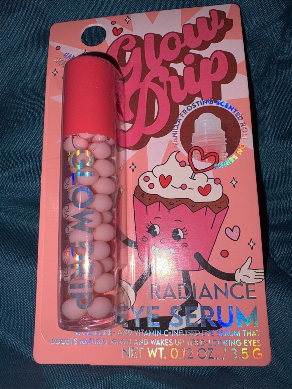 Glow Drip - Radiance Eye Serum-Vanilla Scent Caffeine & Vitamin C -.12 - Roll on